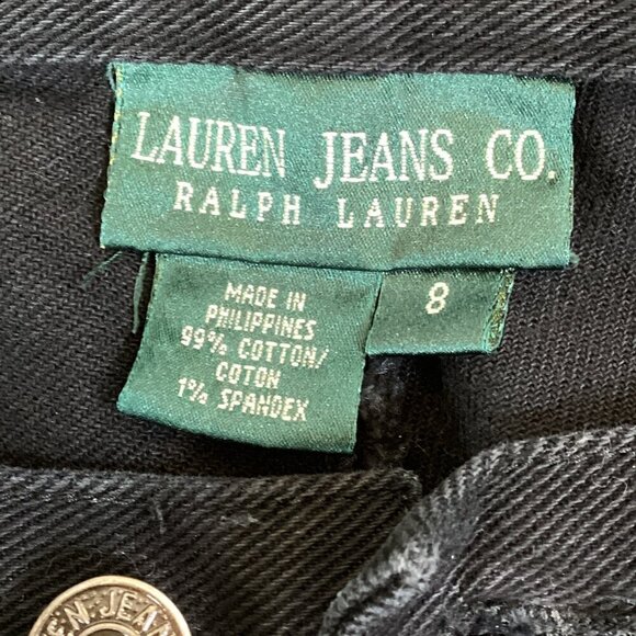 Ralph Lauren Jeans Co. Women's Sz 8 Black Straight  Leg Mid-Rise Jeans #279R - Picture 7 of 8